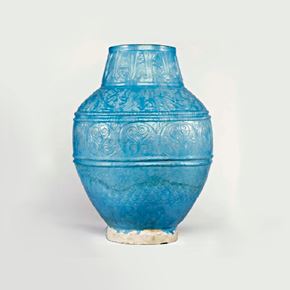 Kashan Turquoise Glazed Jar