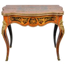 Louis XVI style Marquetry card table