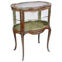 C19th French Louis XVI style free staning display cabinet.
