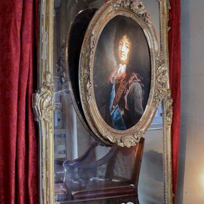Grand miroir d’époque Louis XV
