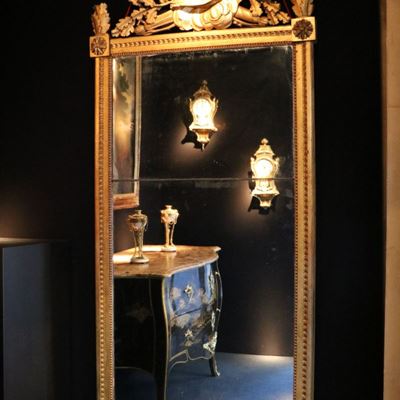 Miroir d’époque Louis XVI en bois doré