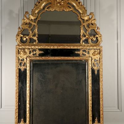 Miroir à parecloses aux phoenix époque Louis XV