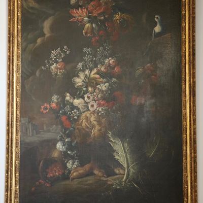 Nature morte représentant un large bouquet attribuée à Andrea Belvedere 