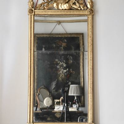 Miroir d’époque Louis XVI en bois doré