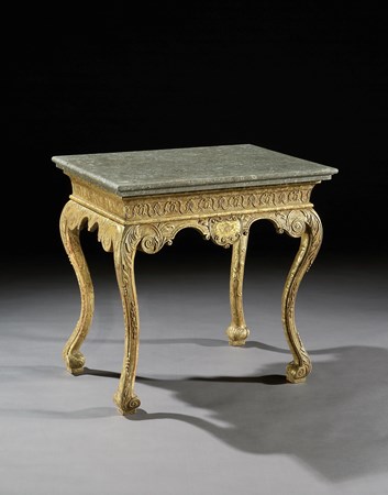 A GEORGE I GILT GESSO SIDE TABLE


