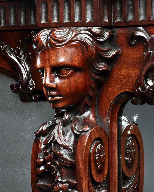 A MAGNIFICENT GEORGE II MAHOGANY CABINET ATTRIBUTED TO WILLIAM VILE