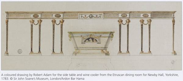 THE NEWBY HALL PEDESTAL FROM THE ETRUSCAN DINING ROOM SUITE