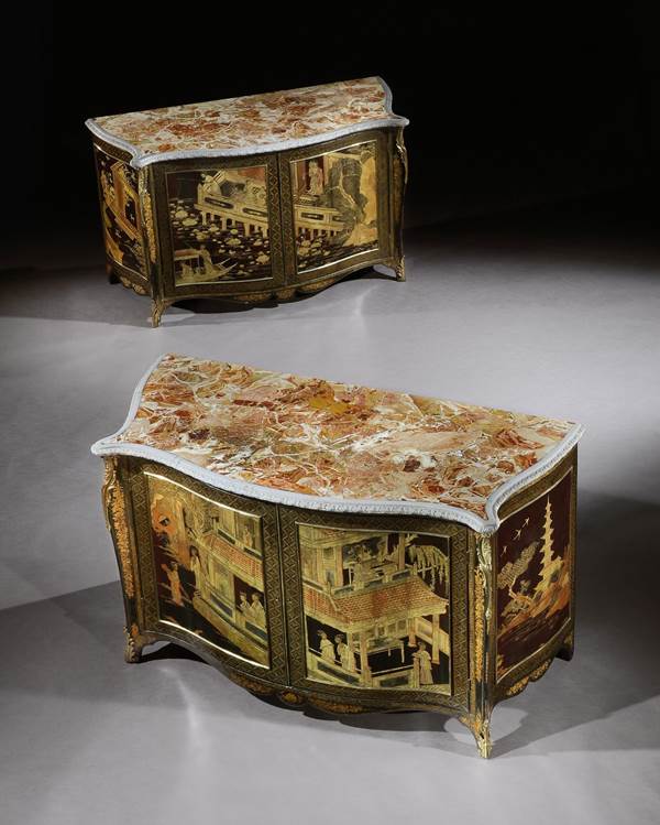 THE ASHBURNHAM PLACE LACQUER COMMODES