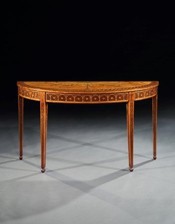 A PAIR OF GEORGE III SIDE TABLES ATTRIBUTED TO MAYHEW AND INCE