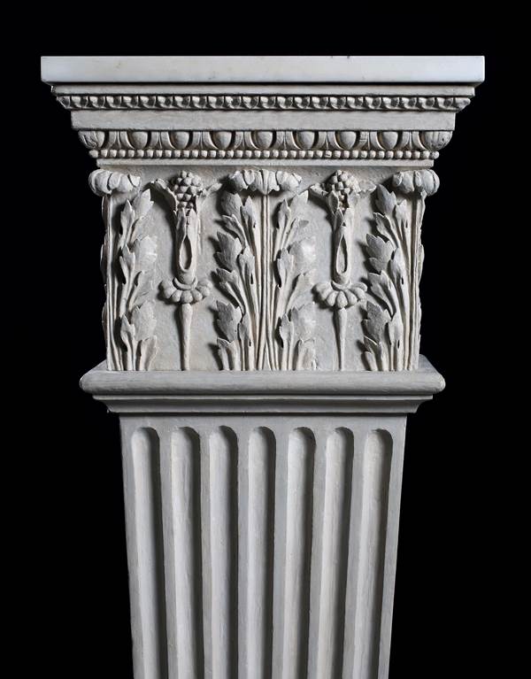 A PAIR OF GEORGE III WHITE PAINTED SQUARE PEDESTALS
