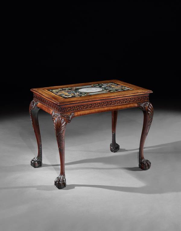 A PAIR OF GEORGE II MAHOGANY SIDE TABLES ATTRIBUTED TO BENJAMIN GOODISON