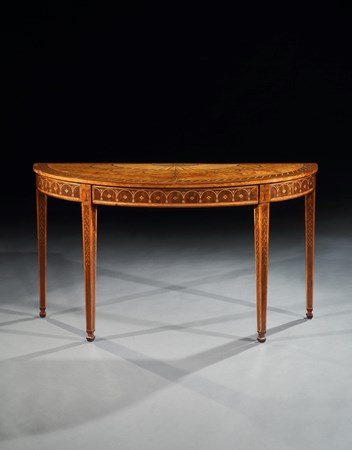 A PAIR OF GEORGE III SIDE TABLES ATTRIBUTED TO MAYHEW AND INCE