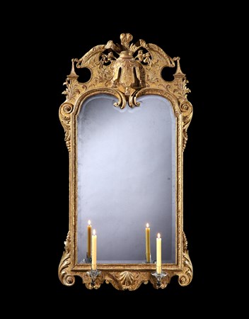 A GEORGE I GESSO MIRROR ATTRIBUTED TO JOHN BELCHIER
