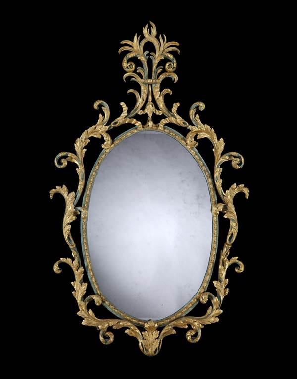 A PAIR OF GEORGE III PARCEL GILT MIRRORS