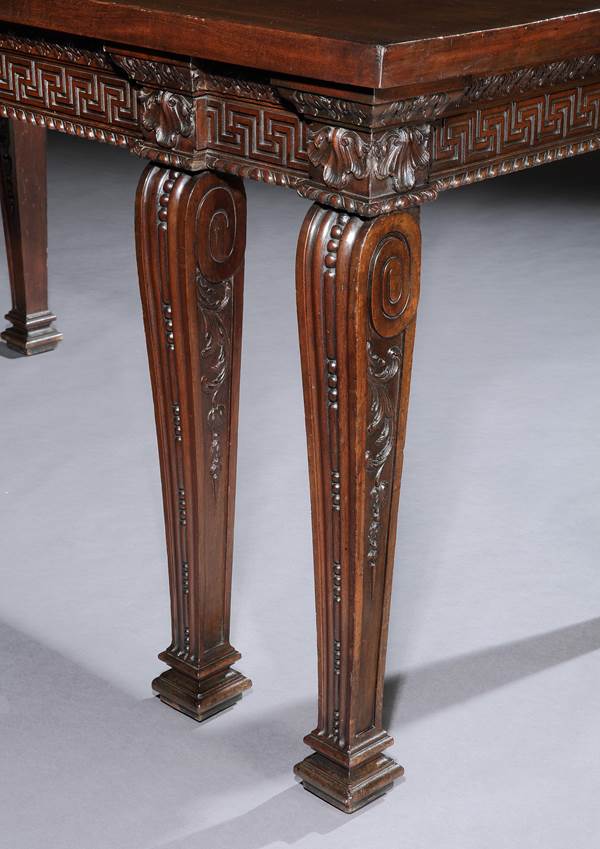 A GEORGE II MAHOGANY SIDE TABLE ATTRIBUTED TO WILLIAM LINNELL