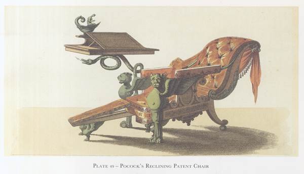 A REGENCY RECLINING CHAIR DESIGNED BY WILLIAM POCOCK