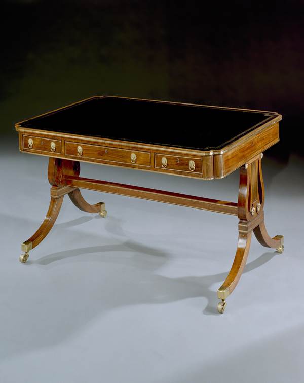 A REGENCY ROSEWOOD WRITING TABLE