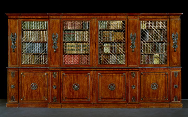 A REGENCY BRONZE-MOUNTED BOOKCASE IN THE MANNER OF THOMAS HOPE