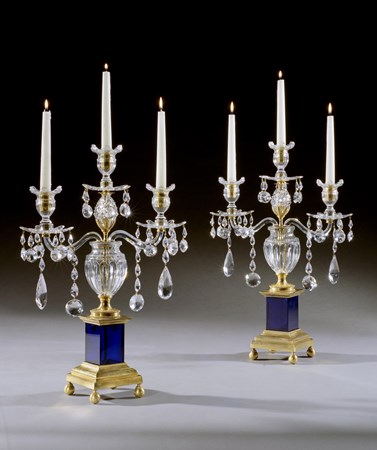 A PAIR OF GEORGE III CANDELABRA BY PARKER AND PERRY 