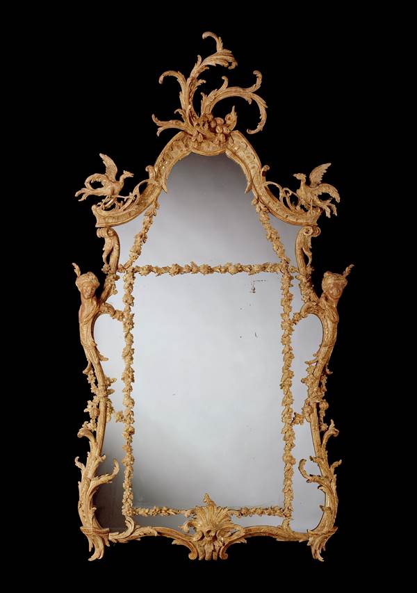 A PAIR OF GEORGE III CARVED GILTWOOD PIER MIRRORS 