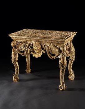A QUEEN ANNE GILTWOOD AND GESSO TABLE TO A DESIGN BY DANIEL MAROT
