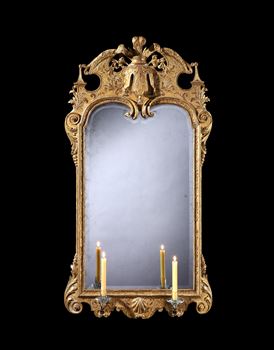 A GEORGE I GESSO MIRROR ATTRIBUTED TO JOHN BELCHIER