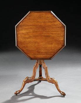 A GEORGE II OCTAGONAL PADOUK TRIPOD TABLE ATTRIBUTED TO WILLIAM MASTERS

