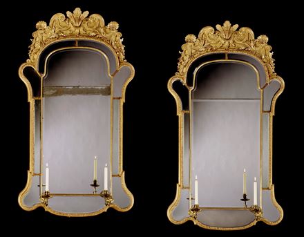 A MAGNIFICENT PAIR OF GEORGE I GILT-GESSO PIER-GLASSES BY JOHN ODY