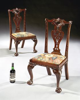 A PAIR OF GEORGE II MAHOGANY CHILD’S CHAIRS