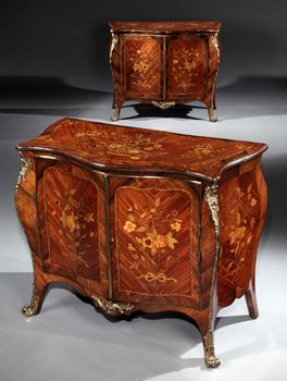 A PAIR OF GEORGE III COMMODES ATTRIBUTED TO PIERRE LANGLOIS