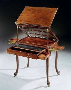 A GEORGE III MAHOGANY ARTIST’S TABLE ATTRIBUTED TO WILLIAM VILE