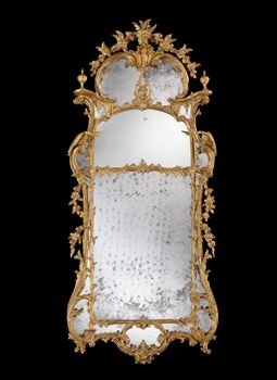 A GEORGE III GILTWOOD MIRROR ATTRIBUTED TO JOHN LINNELL