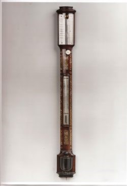 Barometer by Somlavico, with Mother of Pearl Inlay, circa 1840. Raffety Clocks