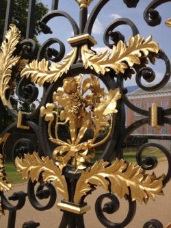 The Elegant Gilded Iron Gates at Kensington Palace Today. photo by Tara Draper-Stumm
