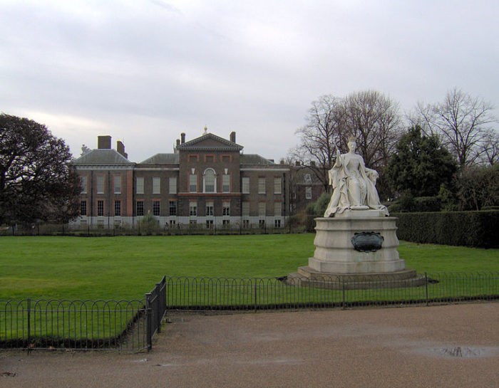 Kensington Palace with Queen Victoria’s Statue in the Foreground